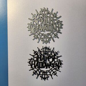 #303 Happy Halloween with Spider Web Die Cardmaking Scrapbooking